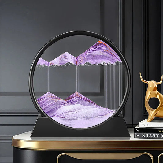 3D Moving Sand Art Picture Round Glass Deep Sea Sandscape Hourglass Quicksand -  - Just £11.99! Shop now at PJF stores LTD