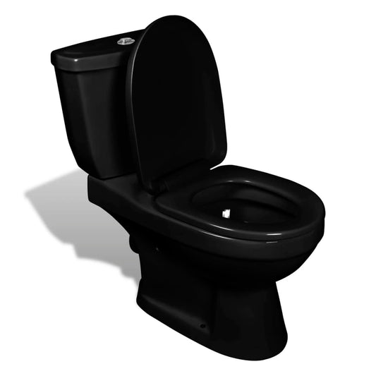 vidaXL Toilet With Cistern Black - Toilets - Just £209.99! Shop now at PJF stores LTD