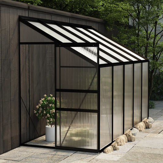 vidaXL Greenhouse Anthracite Aluminium 6.23 m³ - Greenhouses - Just £232.09! Shop now at PJF stores LTD