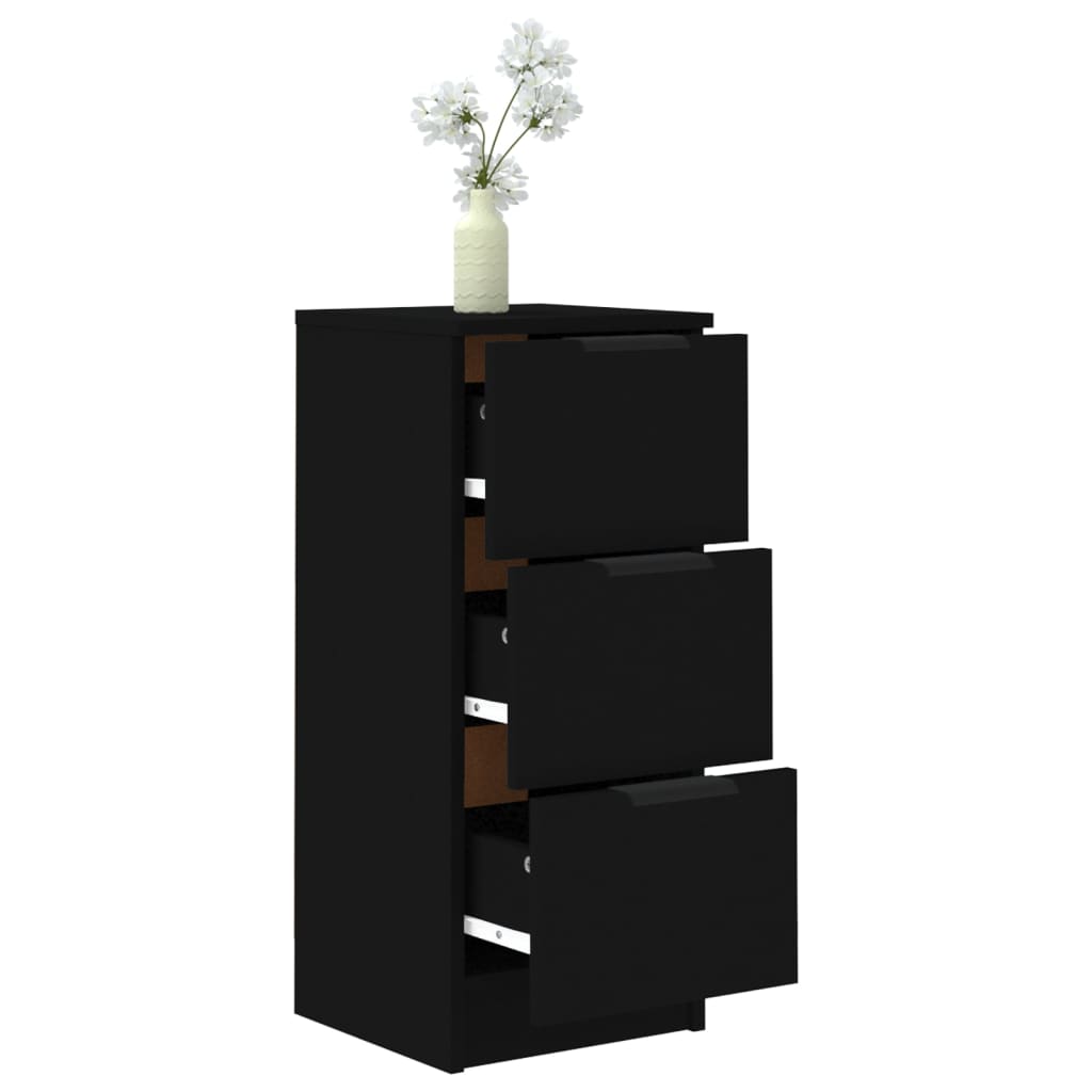 vidaXL Sideboard Black 30x30x70 cm Engineered Wood - Buffets & Sideboards - Just £48.65! Shop now at PJF stores LTD