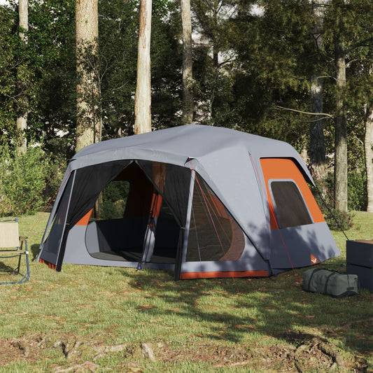 Camping Tent 10-Person Grey and Orange Waterproof - Tents - Just £337.04! Shop now at PJF stores LTD