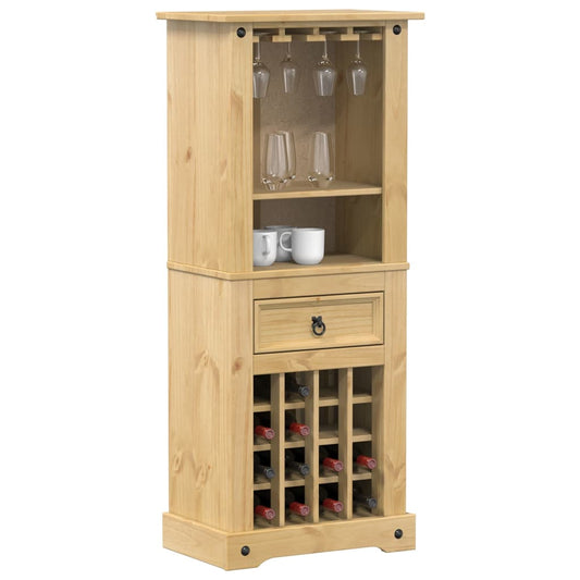 Wine Rack Corona 56x35x120 cm Solid Wood Pine - Wine & Spirit Cabinets - Just £146.39! Shop now at PJF stores LTD