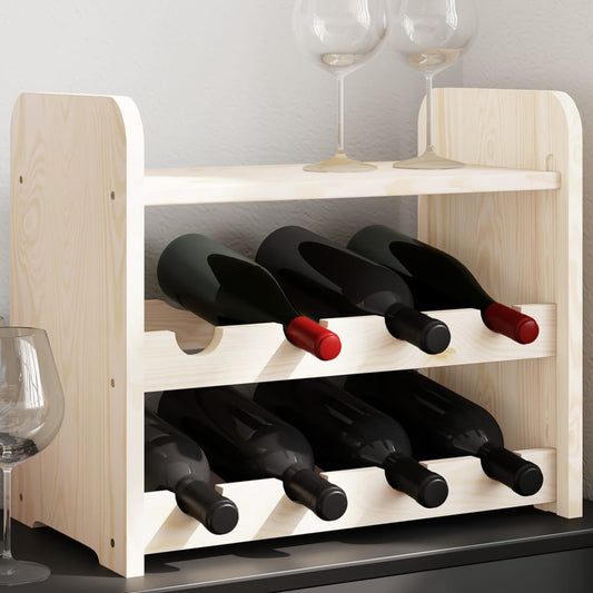 Wine Rack with Top Board 43x25x37 cm Solid Wood Pine - Wine Racks - Just £19.80! Shop now at PJF stores LTD