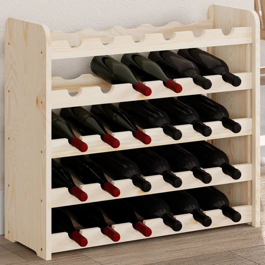 Wine Rack 67.5x25x60 cm Solid Wood Pine - Wine Racks - Just £28.91! Shop now at PJF stores LTD