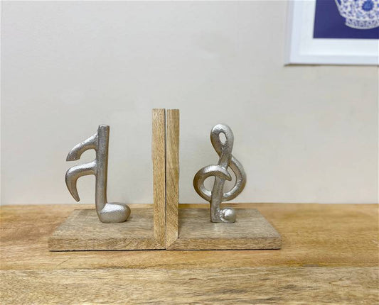 Set of Two Musical Note Bookends -  - Just £27.99! Shop now at PJF stores LTD