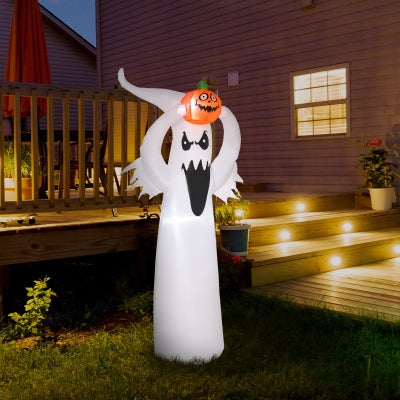 Inflatable Halloween Floating Ghost Pumpkin Outdoor Decoration w/ LED Lights 6FT -  - Just £25.49! Shop now at PJF stores LTD