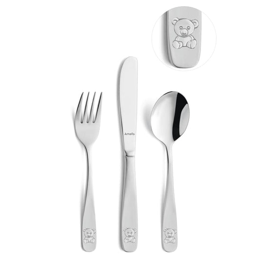 Amefa 3 Piece Children Cutlery Set Bear - Cutlery Sets - Just £13.99! Shop now at PJF stores LTD
