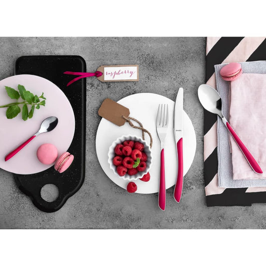 Amefa 24-Piece Cutlery Set Eclat Raspberry - Cutlery Sets - Just £44.99! Shop now at PJF stores LTD