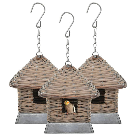 vidaXL Bird Houses 3 pcs Wicker - Birdhouses - Just £28.25! Shop now at PJF stores LTD