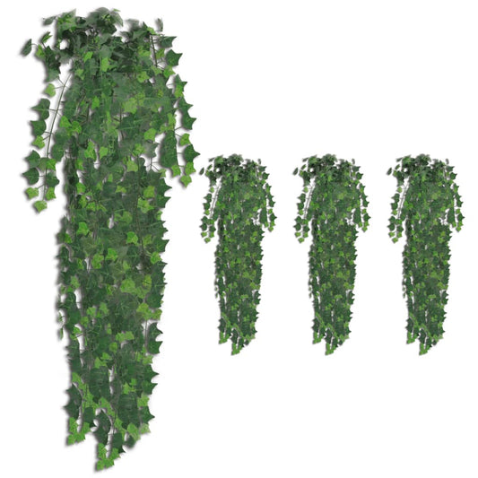 vidaXL Artificial Ivy Bushes 4 pcs Green 90 cm - Artificial Flora - Just £30.43! Shop now at PJF stores LTD