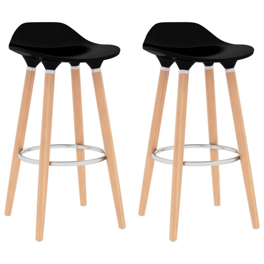 vidaXL Bar Chairs 2 pcs Black - Table & Bar Stools - Just £88.49! Shop now at PJF stores LTD