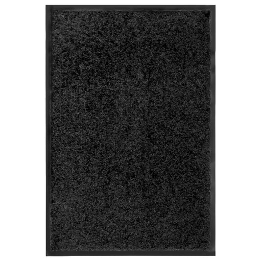 vidaXL Doormat Washable Black 40x60 cm - Door Mats - Just £18.43! Shop now at PJF stores LTD