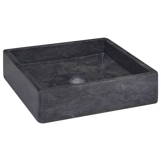 vidaXL Sink Black 40x40x10 cm Marble - Bathroom Basins - Just £97.54! Shop now at PJF stores LTD
