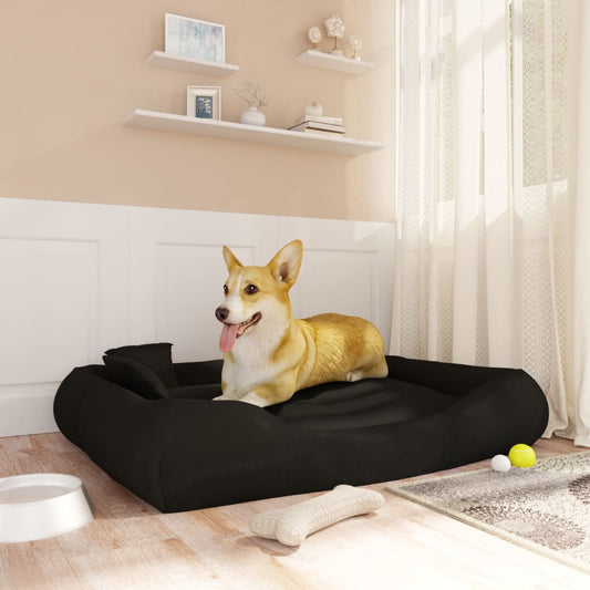 vidaXL Dog Cushion with Pillows Black 115x100x20 cm Oxford Fabric - Dog Beds - Just £43.70! Shop now at PJF stores LTD
