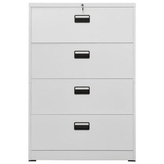 vidaXL Filing Cabinet Light Grey 90x46x134 cm Steel - Filing Cabinets - Just £379.96! Shop now at PJF stores LTD