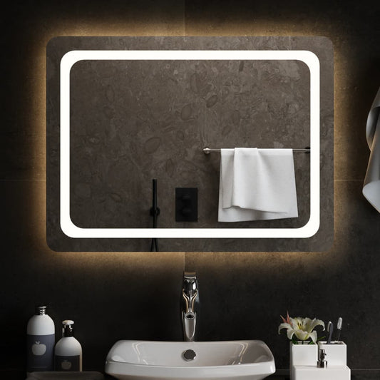 vidaXL LED Bathroom Mirror 80x60 cm - Mirrors - Just £62.24! Shop now at PJF stores LTD