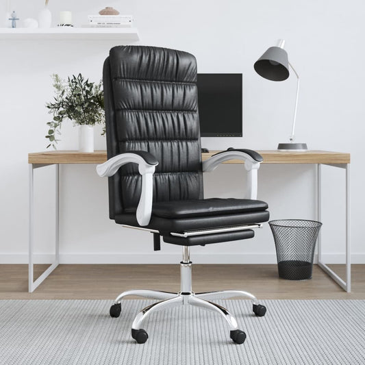 vidaXL Reclining Office Chair Black Faux Leather - Office & Desk Chairs - Just £74.23! Shop now at PJF stores LTD