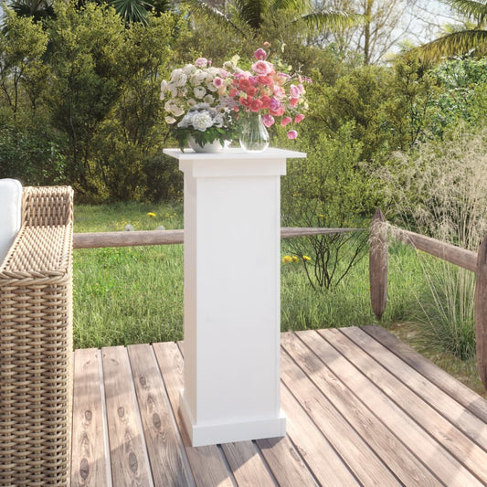 vidaXL Flower Stand White 40x40x90 cm Solid Wood Pine - Plant Stands - Just £67.08! Shop now at PJF stores LTD