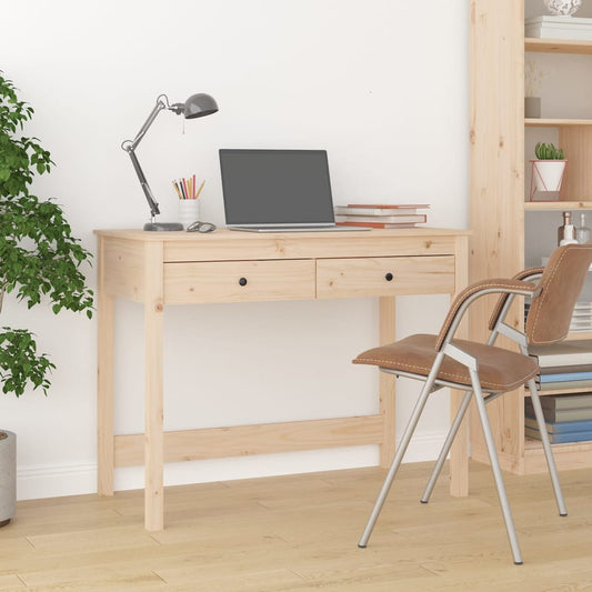 vidaXL Desk with Drawers 100x50x78 cm Solid Wood Pine - Desks - Just £76.88! Shop now at PJF stores LTD