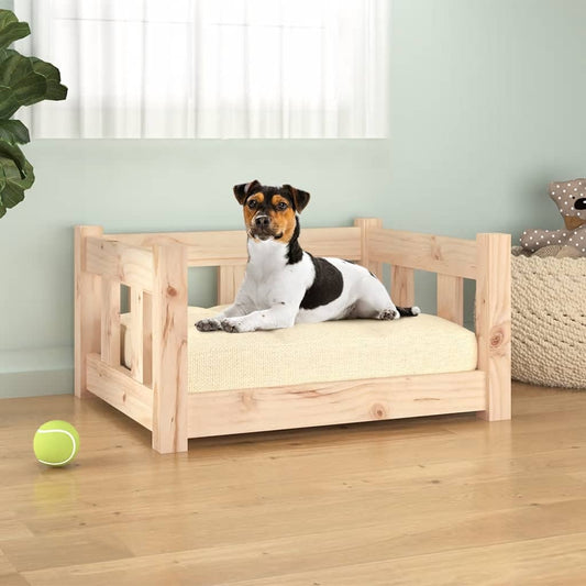 vidaXL Dog Bed 55.5x45.5x28 cm Solid Wood Pine - Dog Beds - Just £28.99! Shop now at PJF stores LTD