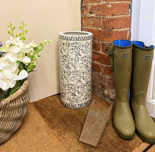 Blue And White Ditsy Print Umbrella Stand -  - Just £54.79! Shop now at PJF stores LTD