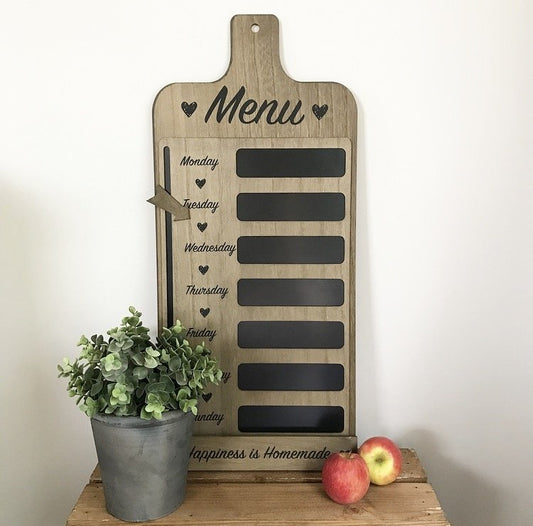 Blackboard with Weekly Menu -  - Just £39.99! Shop now at PJF stores LTD