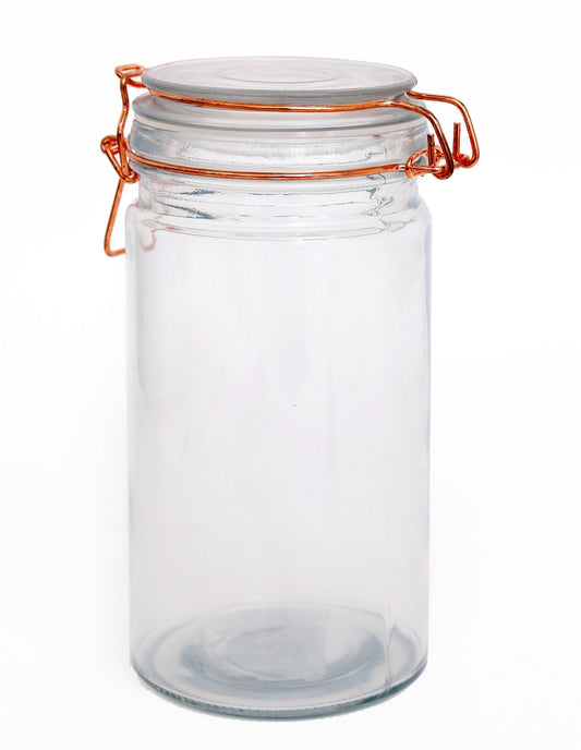 Kitchen Storage Jar With Copper Clip 20cm -  - Just £12.99! Shop now at PJF stores LTD