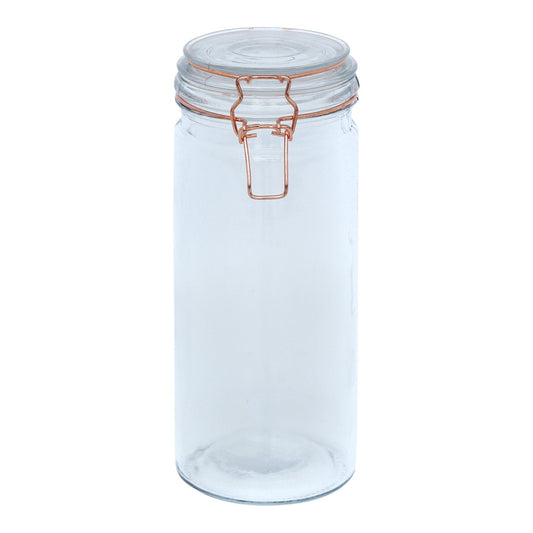 Kitchen Storage Jar With Copper Clip 25cm -  - Just £12.99! Shop now at PJF stores LTD