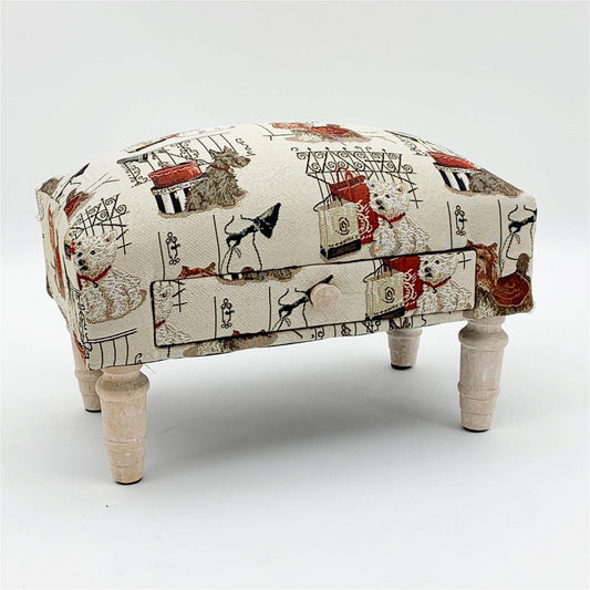 Scottie Dog Fabric Footstool with Drawer -  - Just £70.99! Shop now at PJF stores LTD