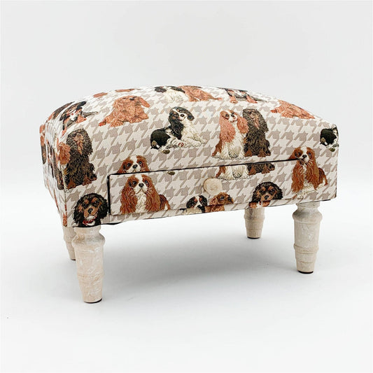 Dog Fabric Footstool with Drawer -  - Just £70.99! Shop now at PJF stores LTD