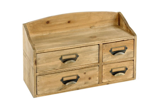 Shabby Chic Small Wooden Cabinet 4 Drawers -  - Just £48.12! Shop now at PJF stores LTD