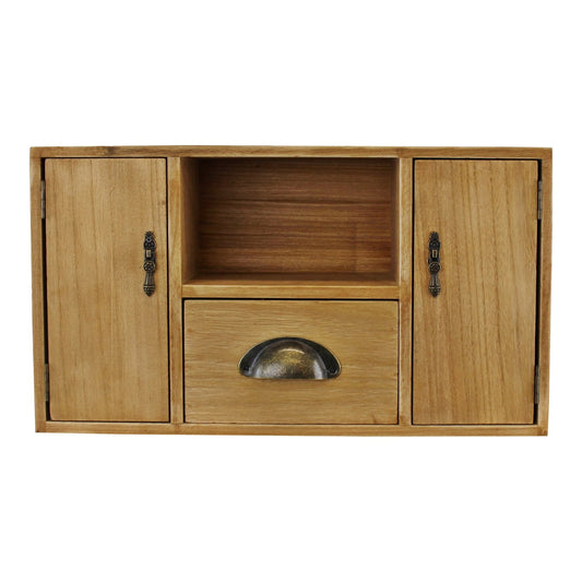 Small Wooden Cabinet with Cupboards, Drawer and Shelf -  - Just £38.99! Shop now at PJF stores LTD