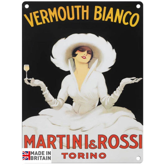 Large Metal Sign 60 x 49.5cm Vintage Retro Vermouth Bianco Martini -  - Just £31.99! Shop now at PJF stores LTD