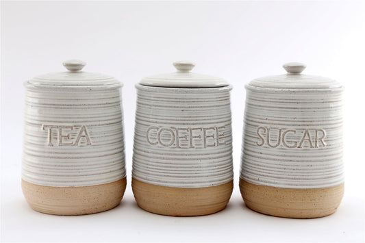 Natural Ceramic Tea Coffee Sugar Set -  - Just £67.99! Shop now at PJF stores LTD