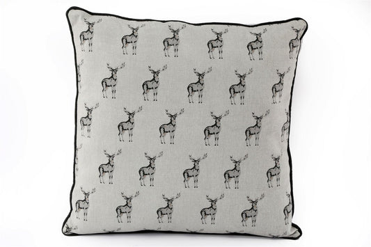 Grey Scatter Cushion With A Stag Print Design -  - Just £26.99! Shop now at PJF stores LTD