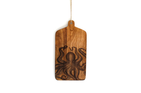 Octopus Engraved Wooden Cheese Board -  - Just £15.99! Shop now at PJF stores LTD