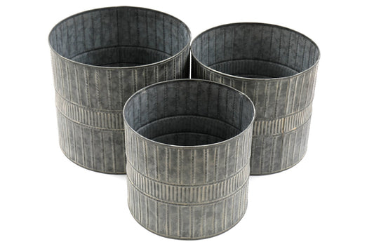 Set of Three Metal Garden Planters -  - Just £50.99! Shop now at PJF stores LTD