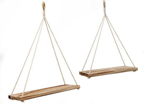 Set of Two Hanging Wall Shelves -  - Just £28.99! Shop now at PJF stores LTD