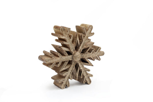 Wooden Snowflake Decoration Small -  - Just £12.99! Shop now at PJF stores LTD