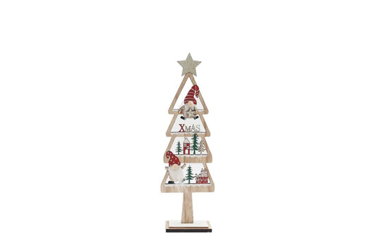 Freestanding Christmas Tree with Gonks Small -  - Just £12.99! Shop now at PJF stores LTD
