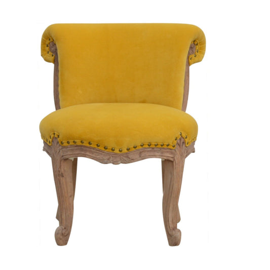 Mustard Velvet Chair -  - Just £265! Shop now at PJF stores LTD