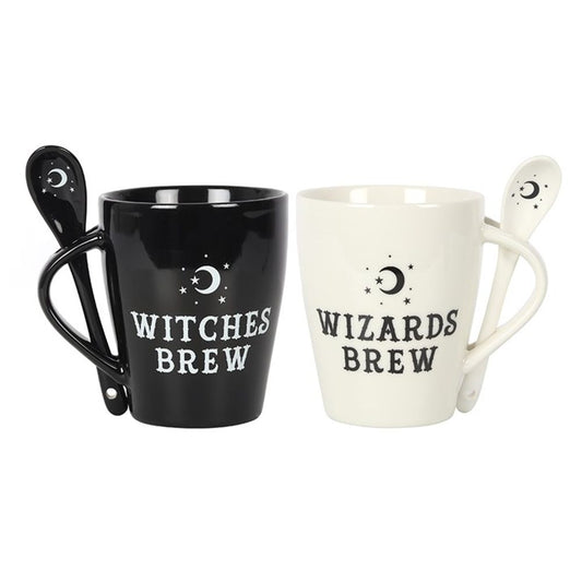 Witch and Wizard Couples Mug and Spoon Set -  - Just £17.09! Shop now at PJF stores LTD