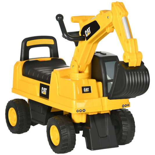 HOMCOM CAT Licensed Kids Construction Ride-On Digger w/ Shovel, for 1-3 Years -  - Just £49.99! Shop now at PJF stores LTD