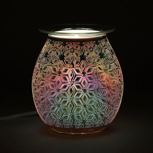 3D Geometric Flower Light Up Electric Oil Burner -  - Just £20.63! Shop now at PJF stores LTD
