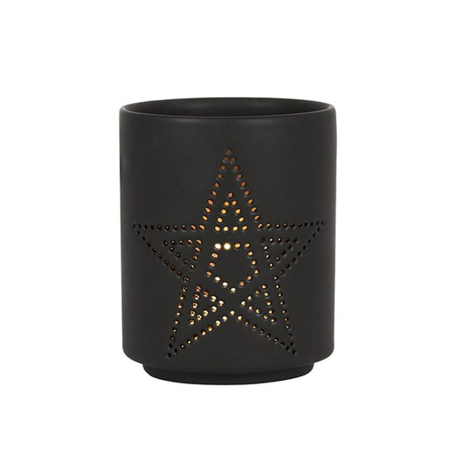 Small Black Pentagram Cut Out Tealight Holder -  - Just £10.73! Shop now at PJF stores LTD