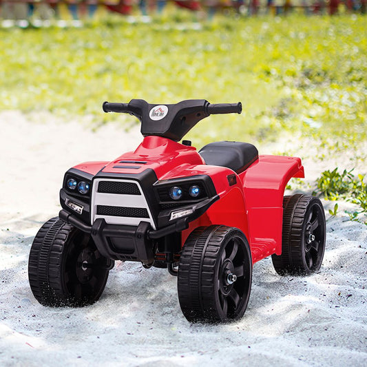 6 V Kids Ride on Cars Electric ATV for 18-36 months Toddlers Black+Red -  - Just £54.99! Shop now at PJF stores LTD