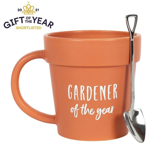 Gardener of the Year Pot Mug and Shovel Spoon -  - Just £13.55! Shop now at PJF stores LTD